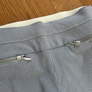Light blue and white small checkered pants